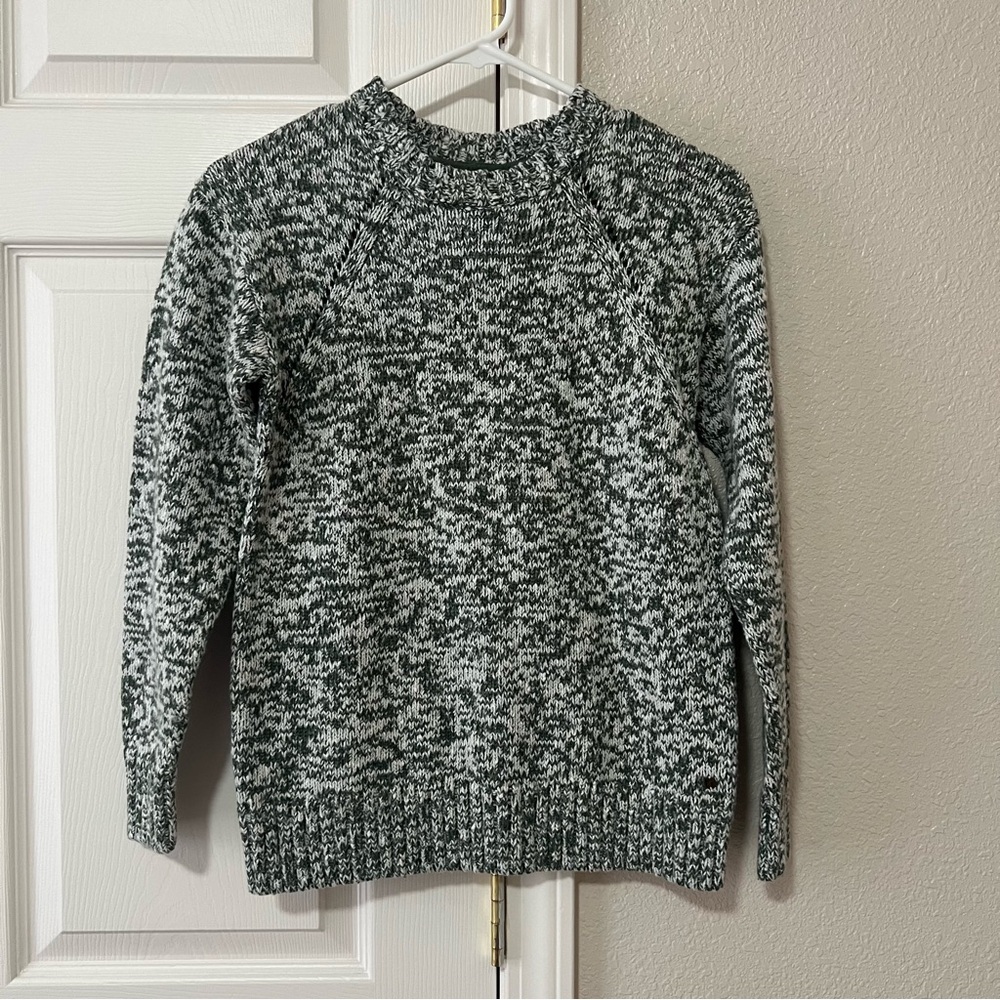 FatFace Green Marled Knit Crewneck Sweater Size US 2